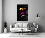 Just Do It Glass Wall Art.