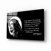 Words of Bob Marley Glass Wall Art.
