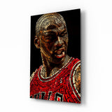 Michael Jordan Glass Wall Art.