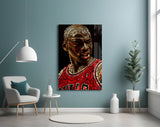 Michael Jordan Glass Wall Art.