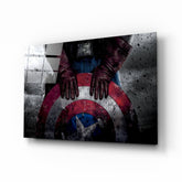 Captain America Glass Wall Art.