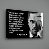 Words of Malcolm X Glass Wall Art.