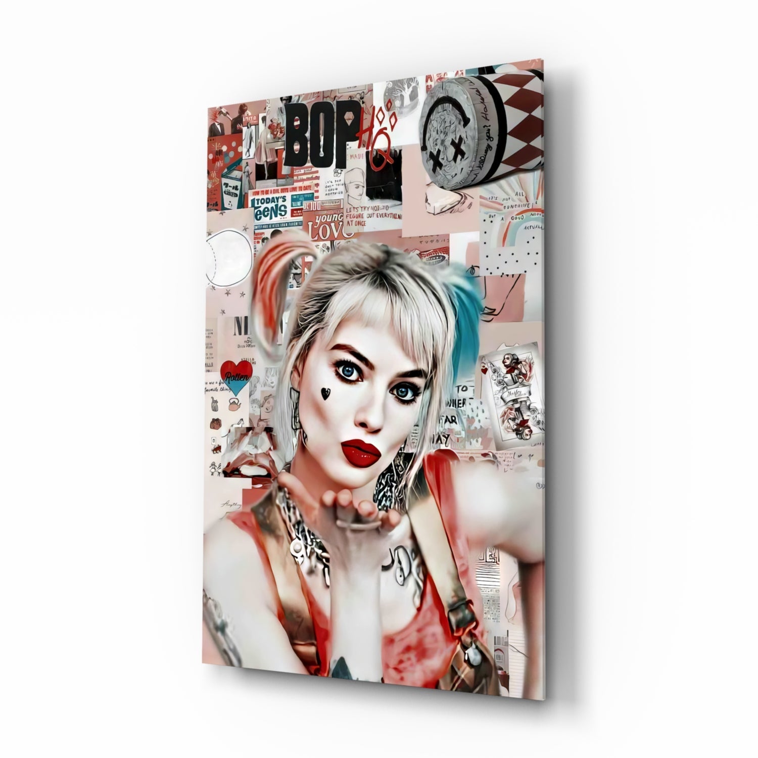 Harley Quinn Glass Wall Art.