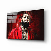 Nipsey Hussle Glass Wall Art.