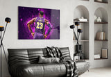 Lebron James Glass Wall Art.