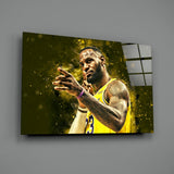 Lebron James Glass Wall Art.