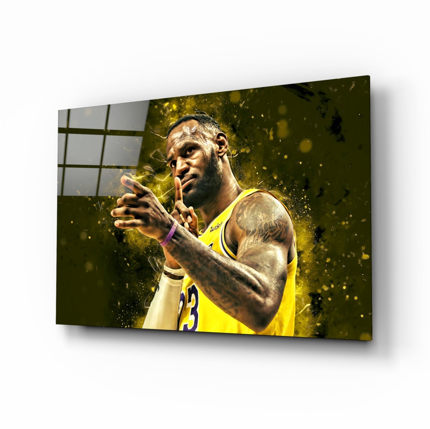 Lebron James Glass Wall Art.