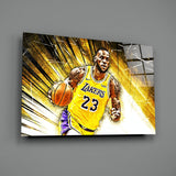 Lebron James Glass Wall Art.