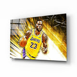 Lebron James Glass Wall Art.