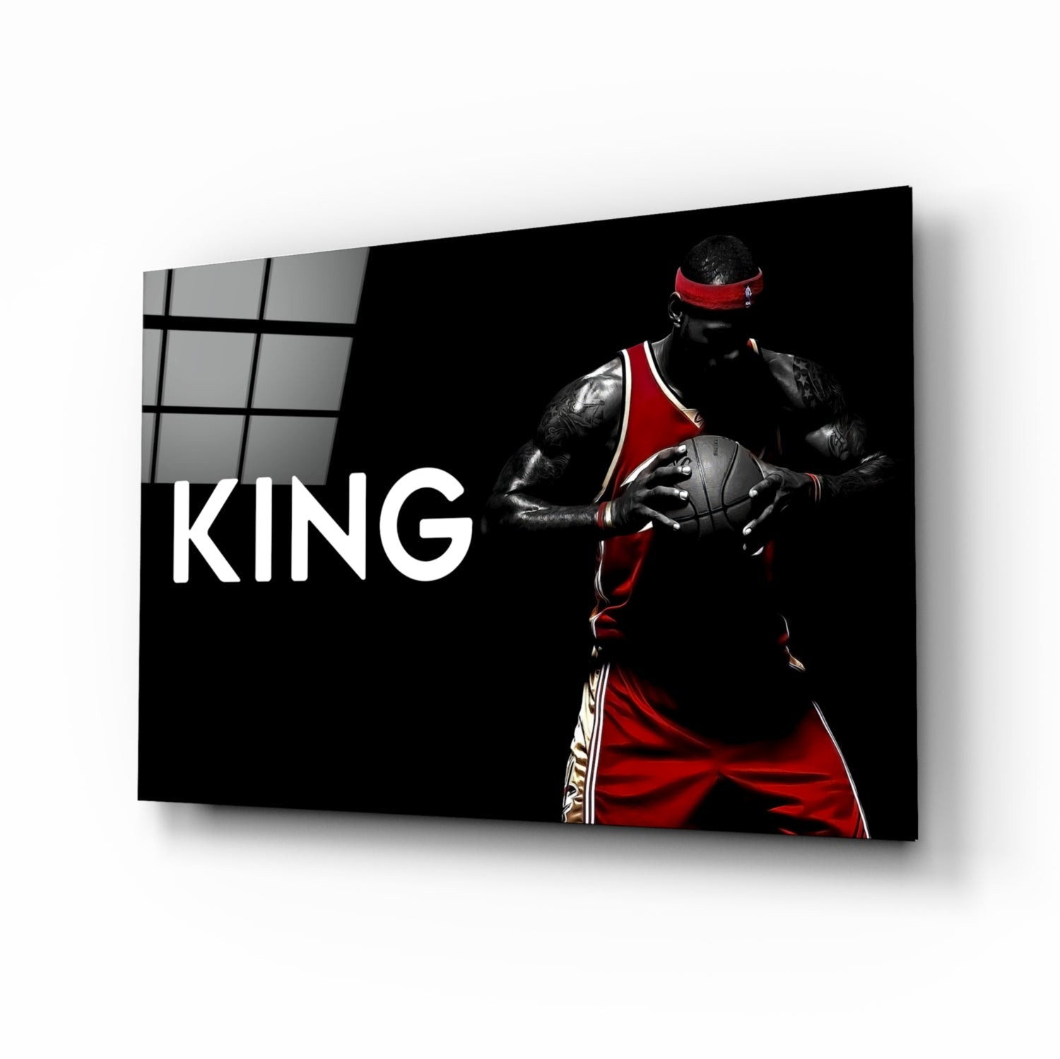 Lebron James Glass Wall Art.