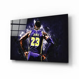 Lebron James Glass Wall Art.