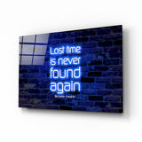 Words of Benjamin Franklin Glass Wall Art.