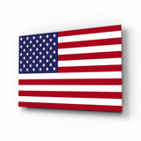 Flag of the United States Glass Wall Art.
