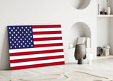 Flag of the United States Glass Wall Art.