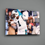 Cam Newton Glass Wall Art.