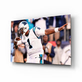 Cam Newton Glass Wall Art.