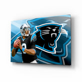 Carolina Panthers Glass Wall Art.