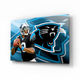 Carolina Panthers Glass Wall Art.