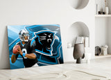 Carolina Panthers Glass Wall Art.