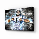 Cam Newton Glass Wall Art.