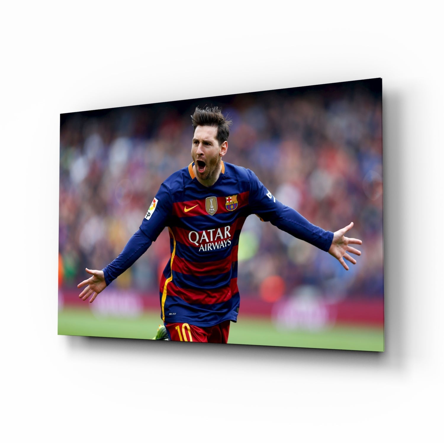 Messi Glass Wall Art.