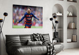 Messi Glass Wall Art.