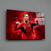 Christiano Ronaldo Glass Wall Art.