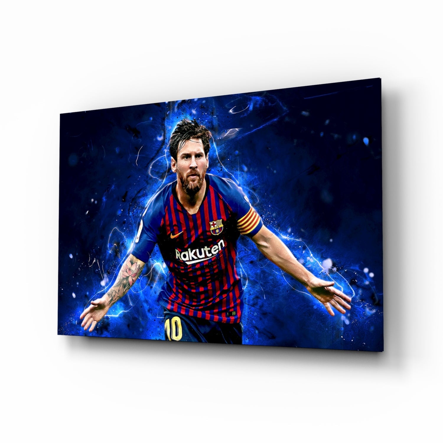 Messi Glass Wall Art.