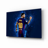 Messi Glass Wall Art.