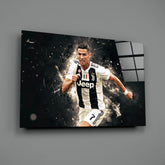 Christiano Ronaldo Glass Wall Art.