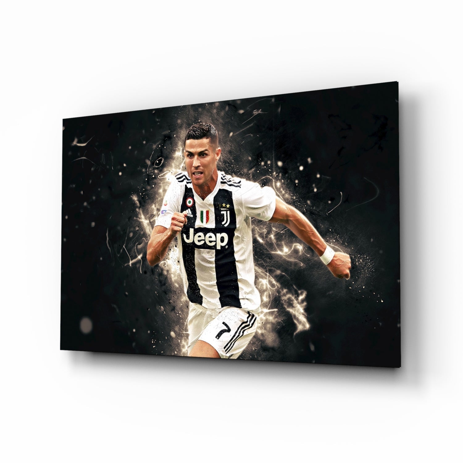 Christiano Ronaldo Glass Wall Art.