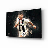 Christiano Ronaldo Glass Wall Art.
