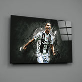Christiano Ronaldo Glass Wall Art.