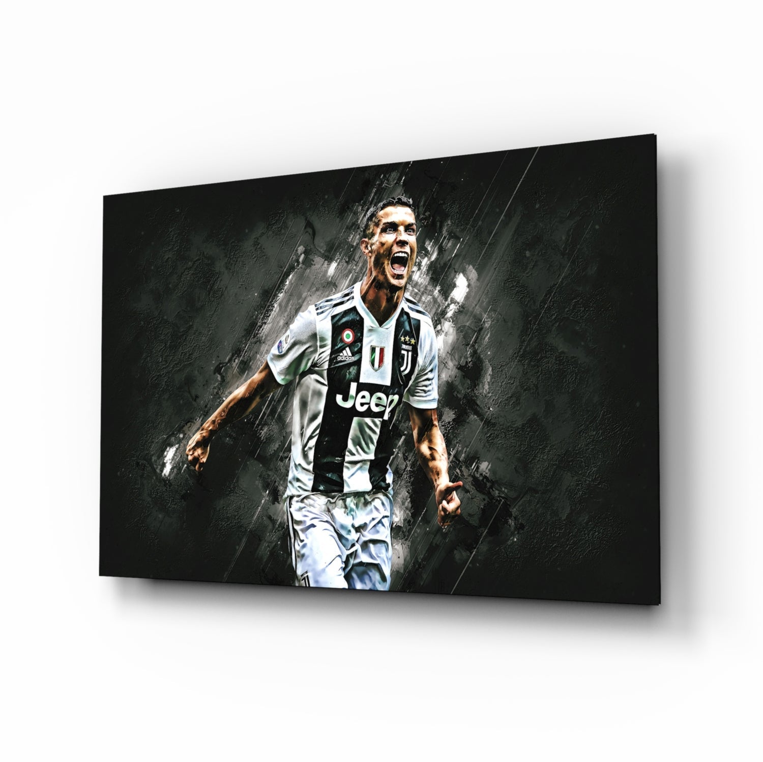 Christiano Ronaldo Glass Wall Art.