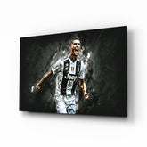 Christiano Ronaldo Glass Wall Art.