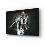 Christiano Ronaldo Glass Wall Art.