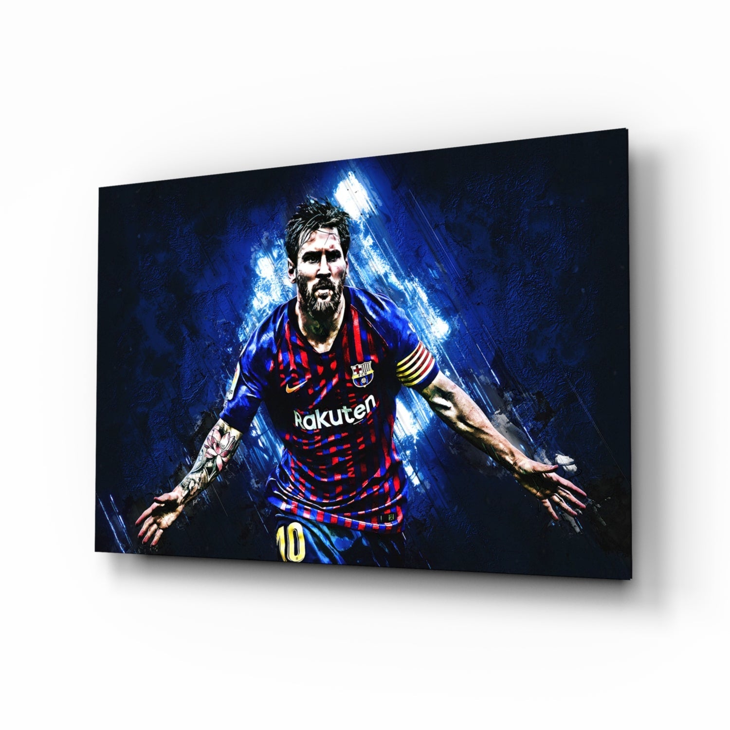 Messi Glass Wall Art.