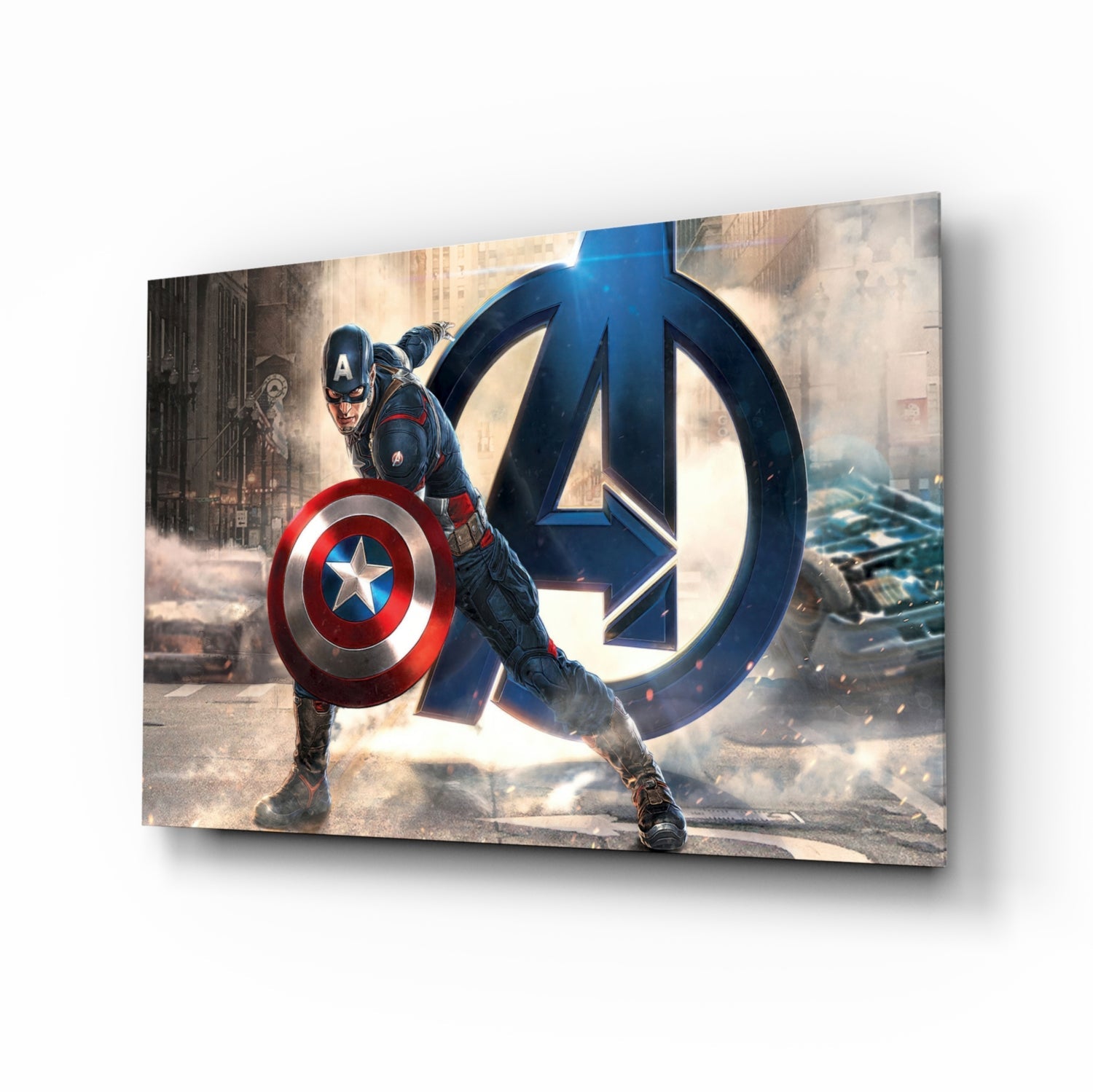 Captain America Glass Wall Art.