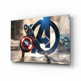 Captain America Glass Wall Art.