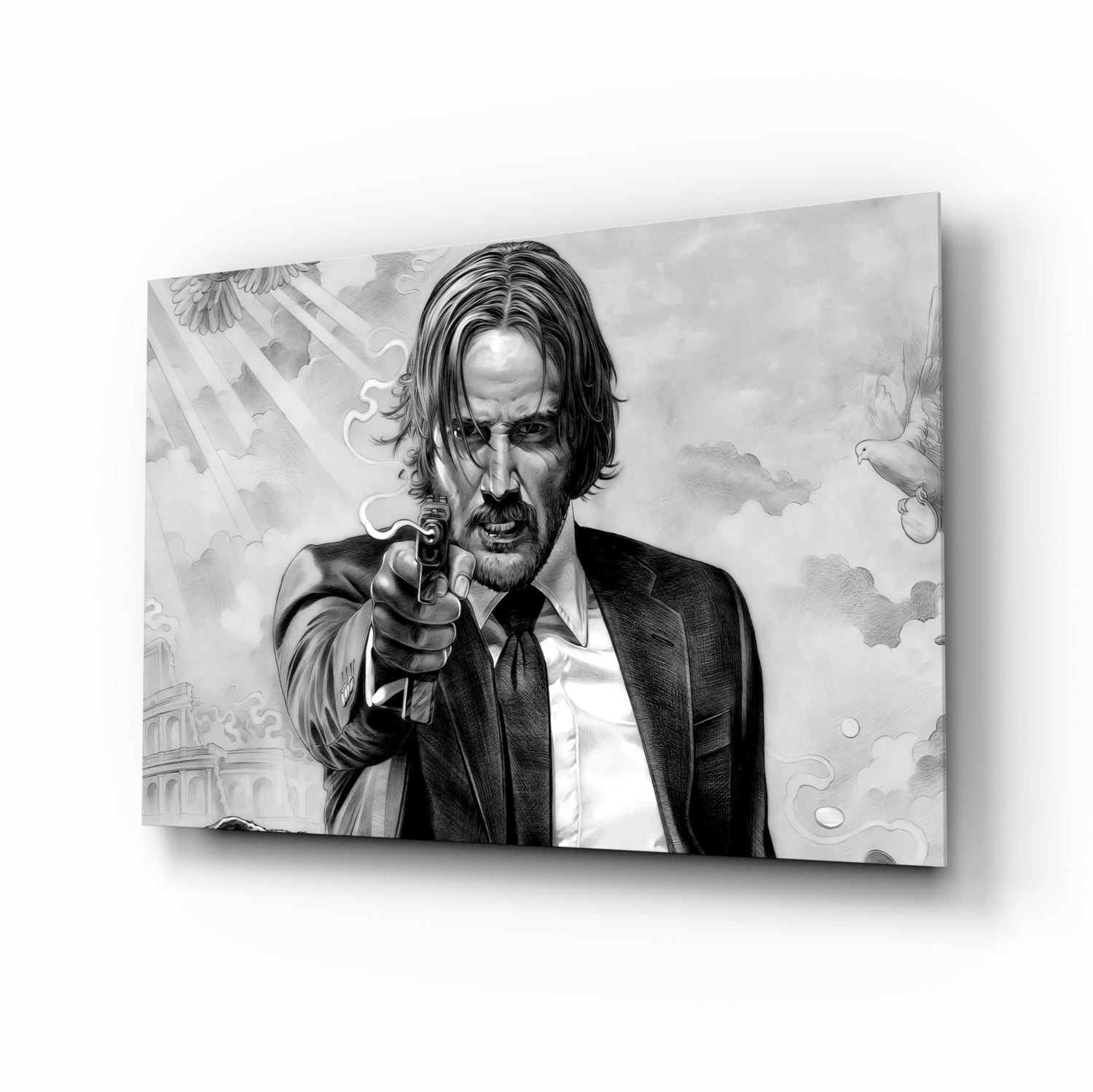 John Wick Glass Wall Art.