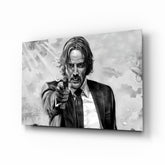 John Wick Glass Wall Art.