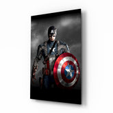 Captain America Glass Wall Art.