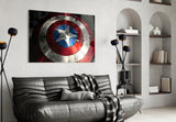 Captain America Glass Wall Art.