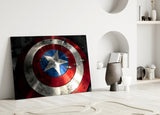 Captain America Glass Wall Art.