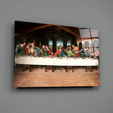Last Supper Remastered Glass Wall Art.