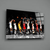 NBA All Stars Glass Wall Art.