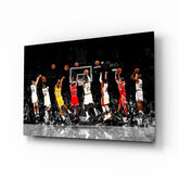 NBA All Stars Glass Wall Art.