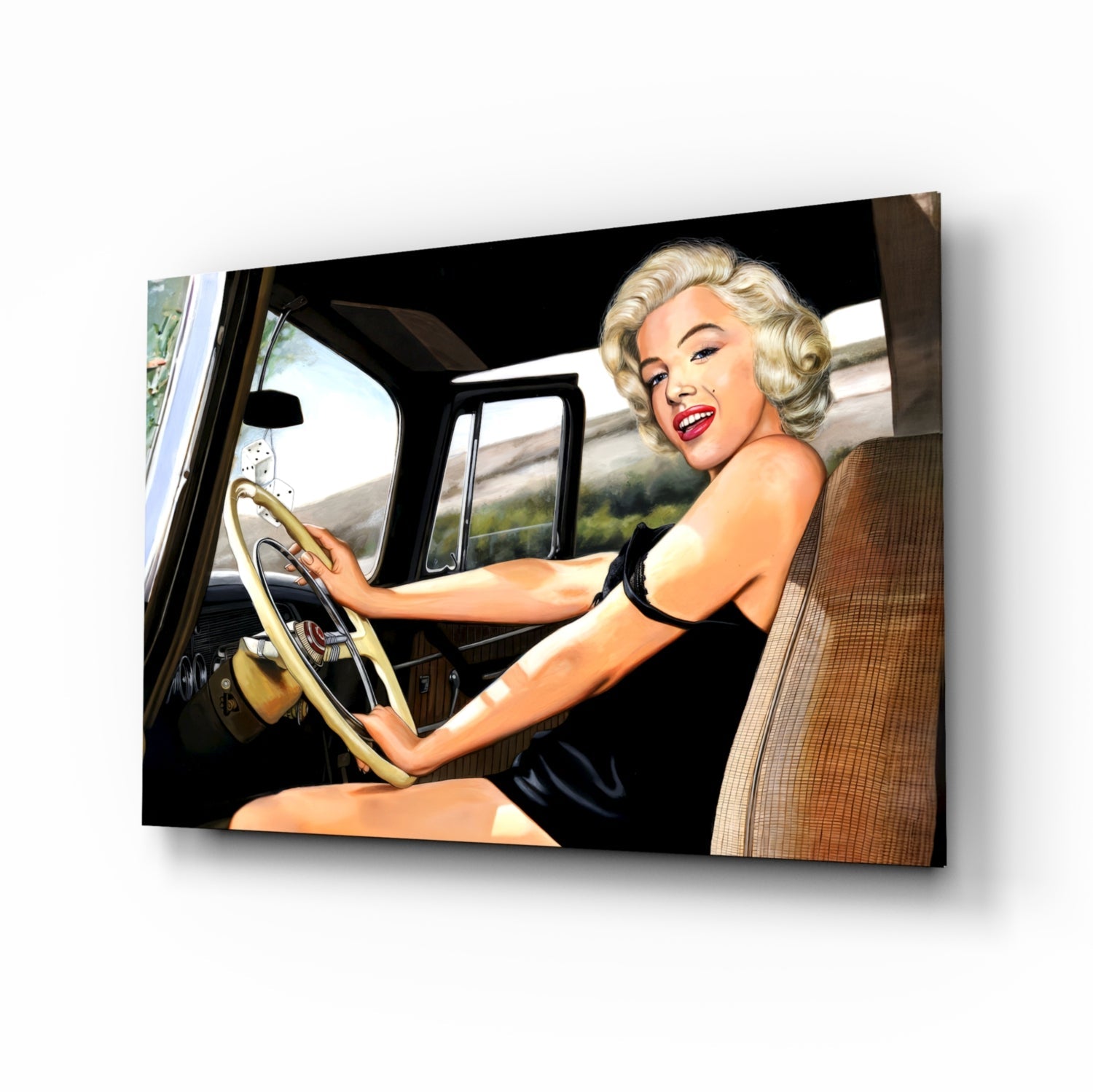 Marilyn Monroe Glass Wall Art.
