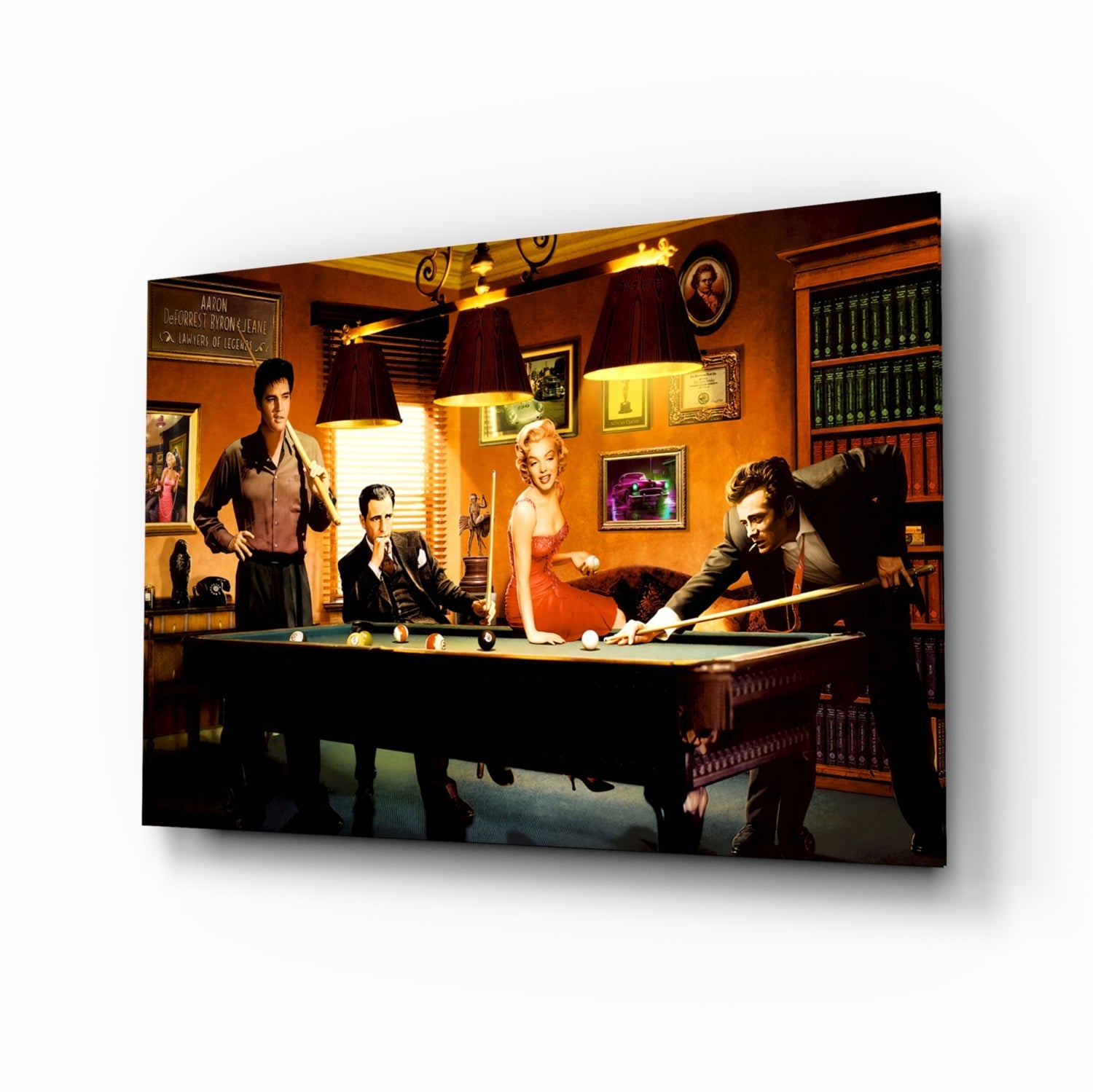 Marilyn Elvis Humphrey - Pool V2 Glass Wall Art.