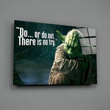 Words of Yoda Glass Wall Art.